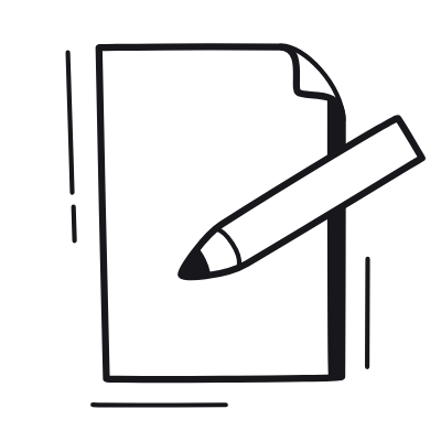 File Pencil, Animated Icon, Black