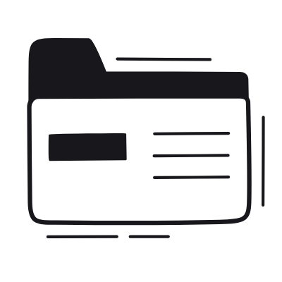 Folder, Animated Icon, Black