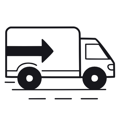 Truck Arrow, Animated Icon, Black