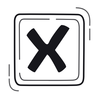 Cross Box, Animated Icon, Black