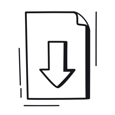 Document Download, Animated Icon, Black