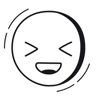 Laugh, Animated Icon, Black