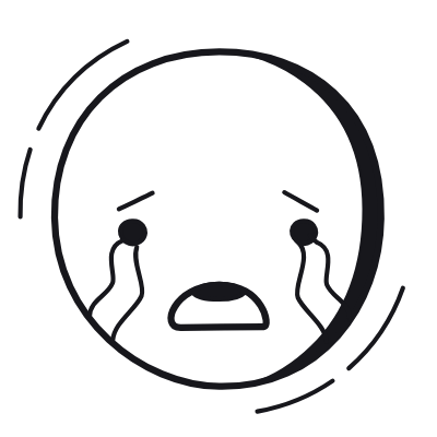Crying, Animated Icon, Black
