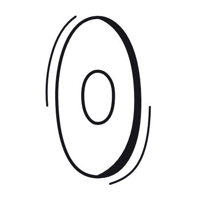 Zero Key, Animated Icon, Black