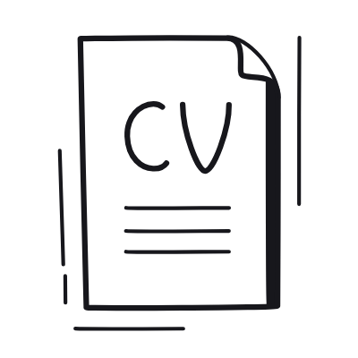Resume, Animated Icon, Black