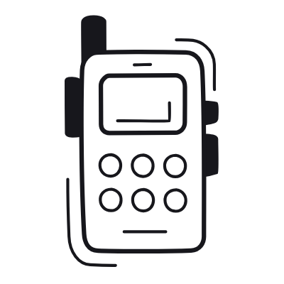 Walkie-Talkie, Animated Icon, Black