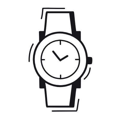 Watch, Animated Icon, Black