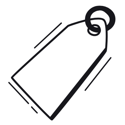 Price Tag, Animated Icon, Black