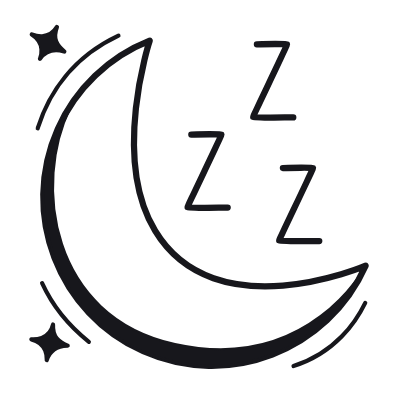 Sleep, Animated Icon, Black