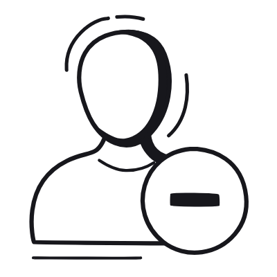 Avatar Minus, Animated Icon, Black