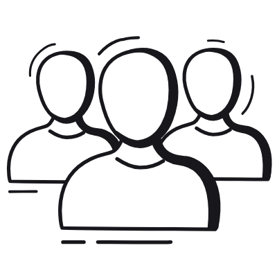 Three Avatars, Animated Icon, Black