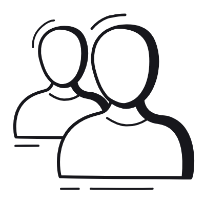 Two Avatars, Animated Icon, Black