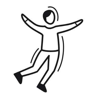 Person Jumping, Animated Icon, Black