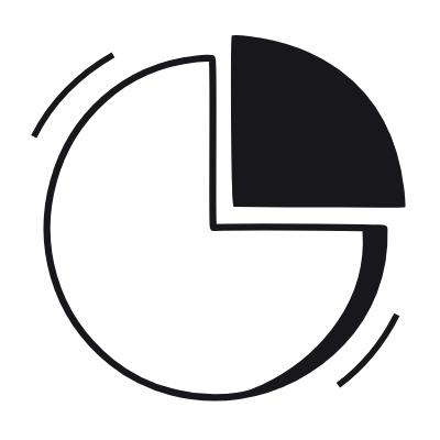 Pie Chart, Animated Icon, Black