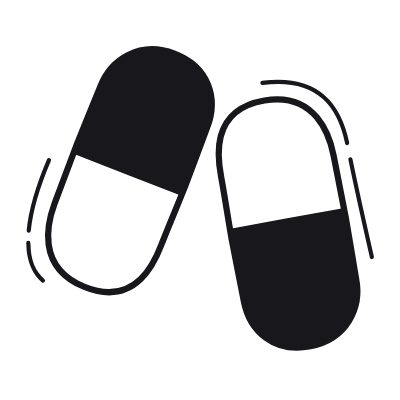Capsules, Animated Icon, Black