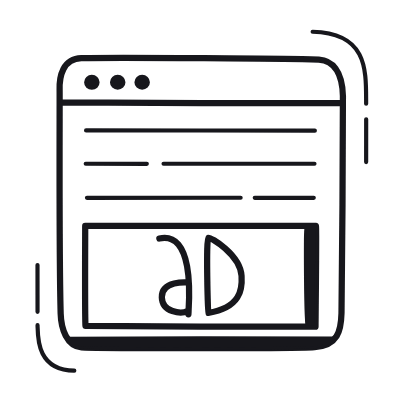 Web Advertising, Animated Icon, Black