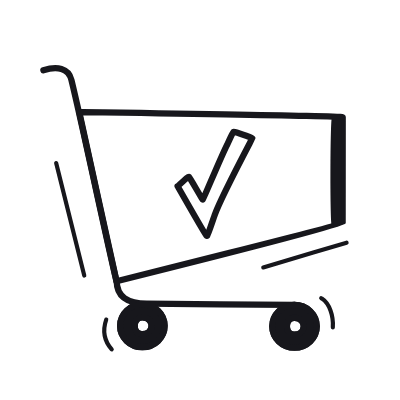 Cart Check, Animated Icon, Black