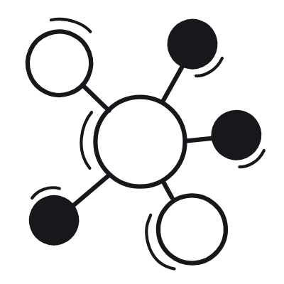 Hub Network, Animated Icon, Black