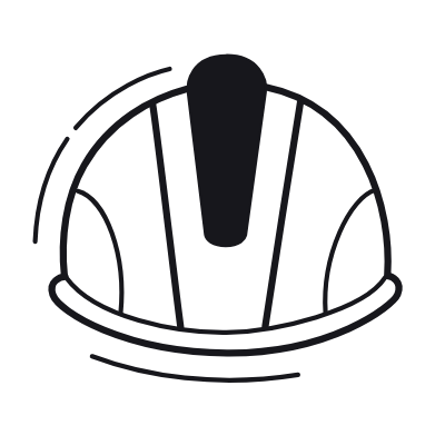 Work Helmet, Animated Icon, Black