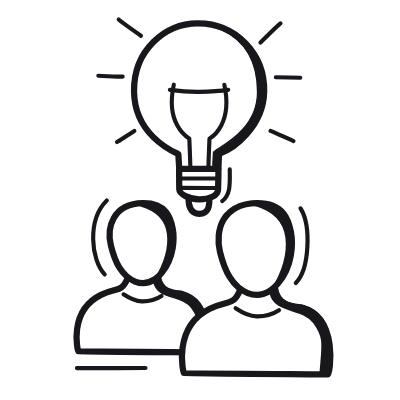 Avatars Team Work, Animated Icon, Black