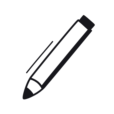 Pencil, Animated Icon, Black