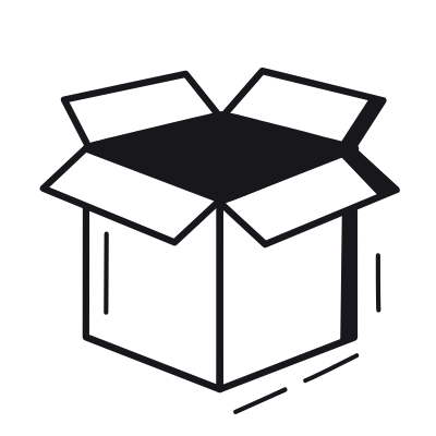 Box Open, Animated Icon, Black