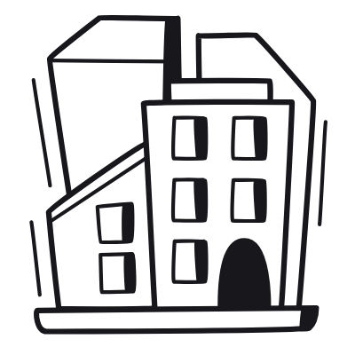 Downtown, Animated Icon, Black