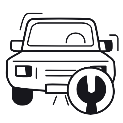 Car Service, Animated Icon, Black