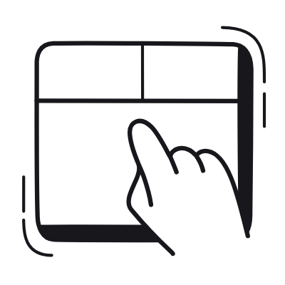 Touch Pad, Animated Icon, Black