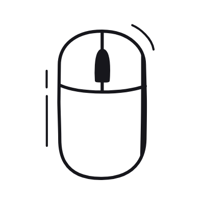Computer Mouse, Animated Icon, Black