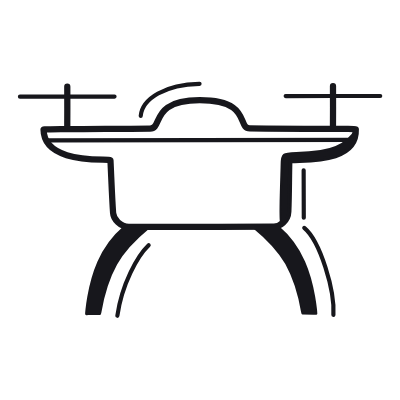 Drone, Animated Icon, Black