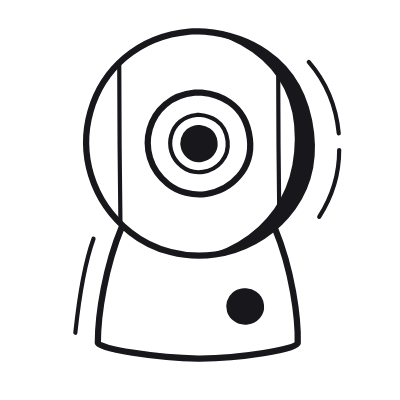 Home Camera, Animated Icon, Black