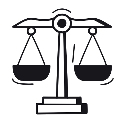 Scale Justice, Animated Icon, Black