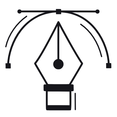 Pen Tool, Animated Icon, Black