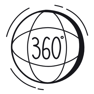 360 View, Animated Icon, Black
