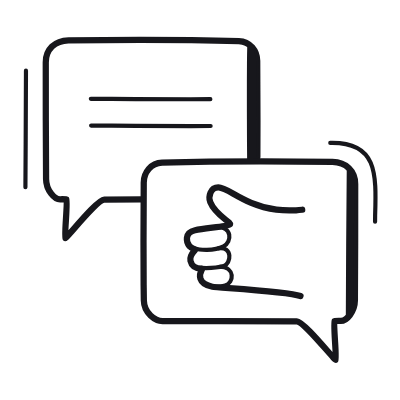 Messages Feedback, Animated Icon, Black