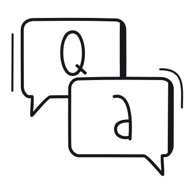 Messages FAQ, Animated Icon, Black
