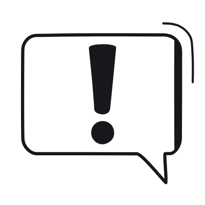 Message Warning, Animated Icon, Black