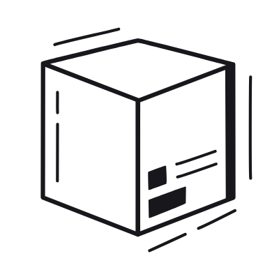 Box Label, Animated Icon, Black