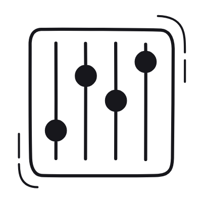 Sound Mixer, Animated Icon, Black