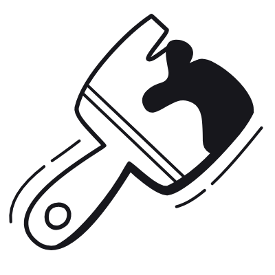 Brush, Animated Icon, Black