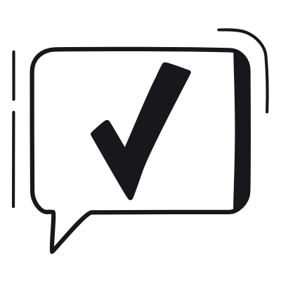 Message Check, Animated Icon, Black