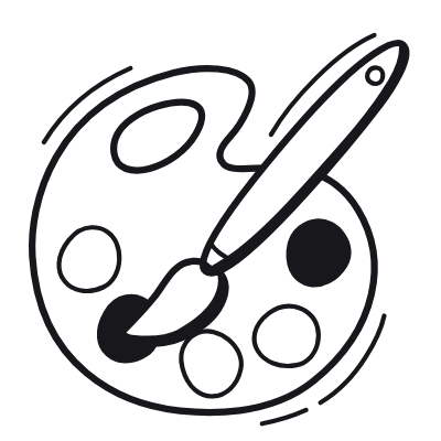 Artist, Animated Icon, Black