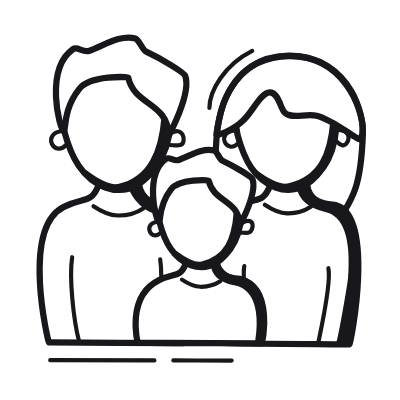Avatars Family, Animated Icon, Black
