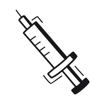 Syringe, Animated Icon, Black
