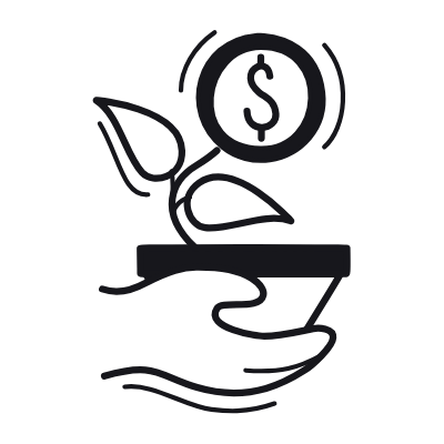 Investment, Animated Icon, Black