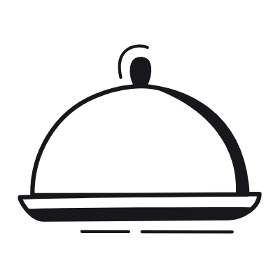 Food Plate, Animated Icon, Black