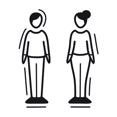 Man And Woman, Animated Icon, Black