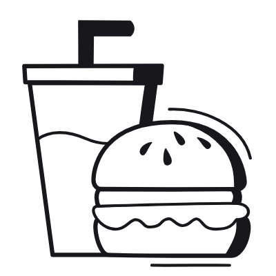 Fastfood, Animated Icon, Black