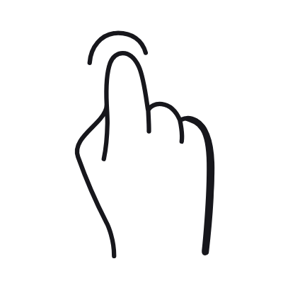 Tapping Fingers, Animated Icon, Black